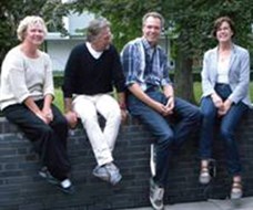 Renate van Dommelen, Ad van Dijk, Hans Eichhorn, Thea Swalen, de organisatoren van Place des Frères.